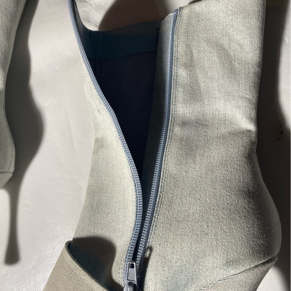 NEW-Size 9.5M Womens Steve Madden Zip Up Calf High Boots Stiletto Heel Blue Jean - Picture 6 of 11